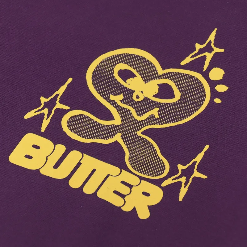 【BUTTER GOODS】 HEART LOGO PULLOVER HOOD : EGGPLANT Butter Goods Mens Heart Logo Pullover Hoodie Eggplant