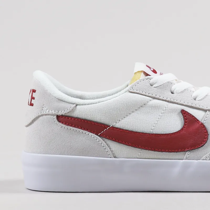 Nike SB Heritage Vulc Premium Shoes Summit White Gym Red