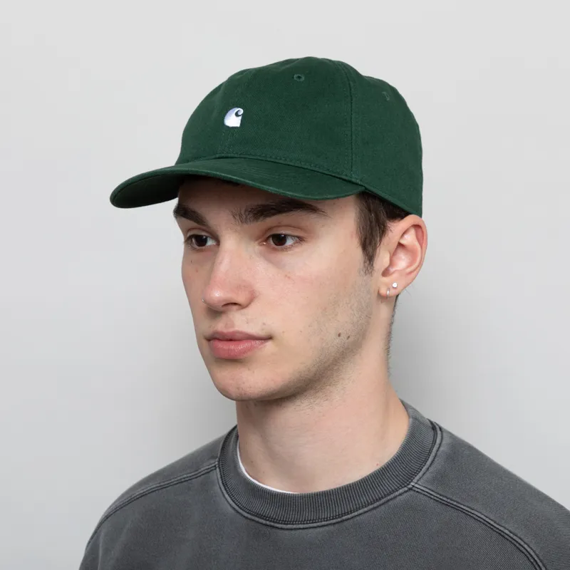 Carhartt WIP Madison Logo Cap Conifer White