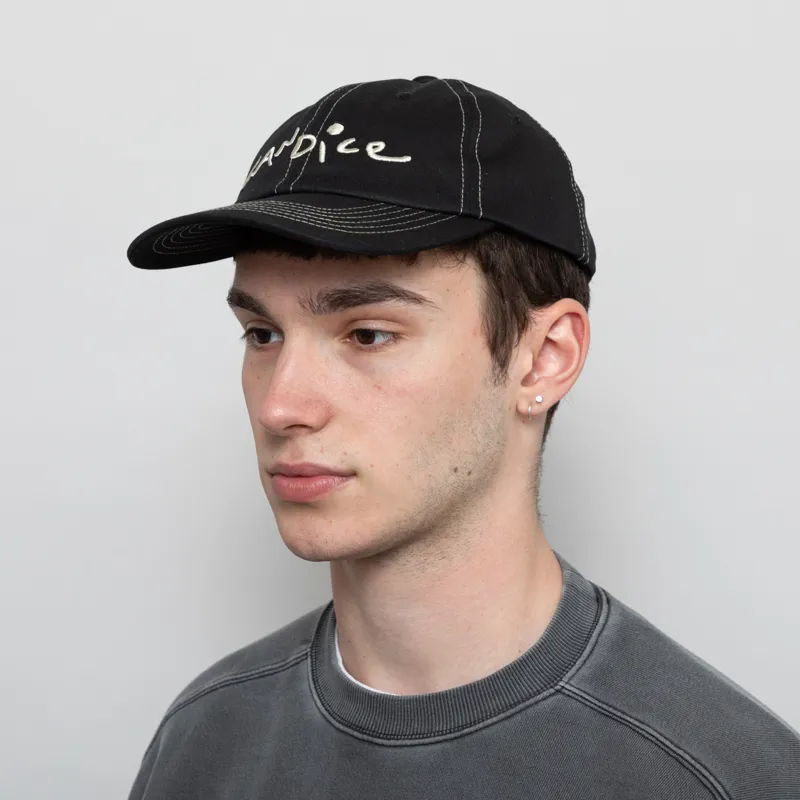 CANDICE Mens Six Panel Logo Dad Hat Cap Black