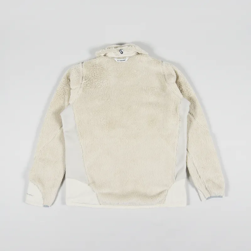 And Wander High Loft Fleece Jacket Off White-2