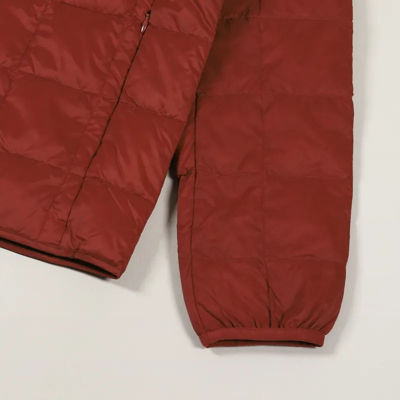 Taion High Neck Zip Down Jacket Brick Red-6