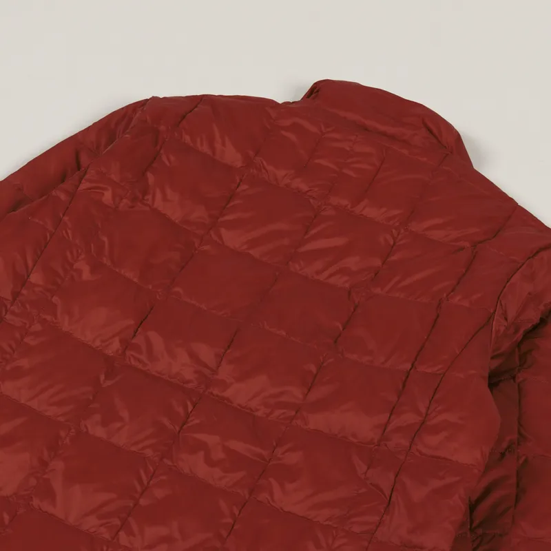 Taion High Neck Zip Down Jacket Brick Red-5