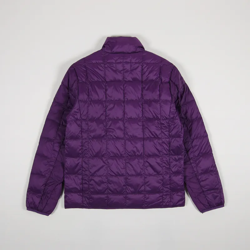 Taion High Neck Zip Down Jacket Dark Purple-2