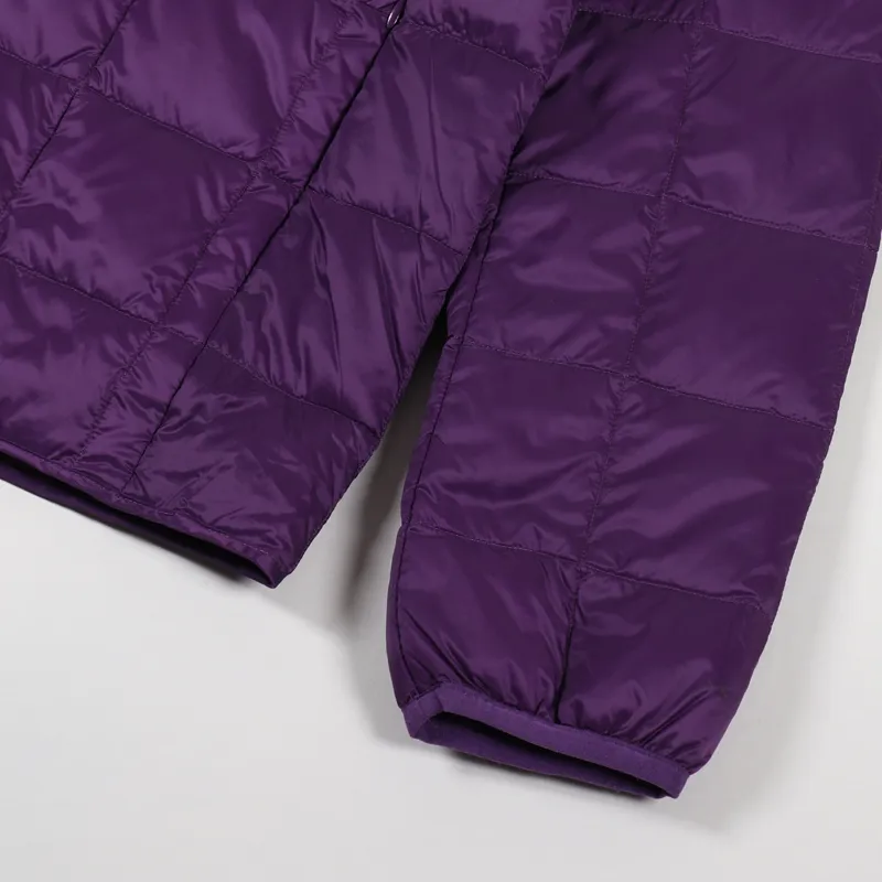 Taion High Neck Zip Down Jacket Dark Purple-7