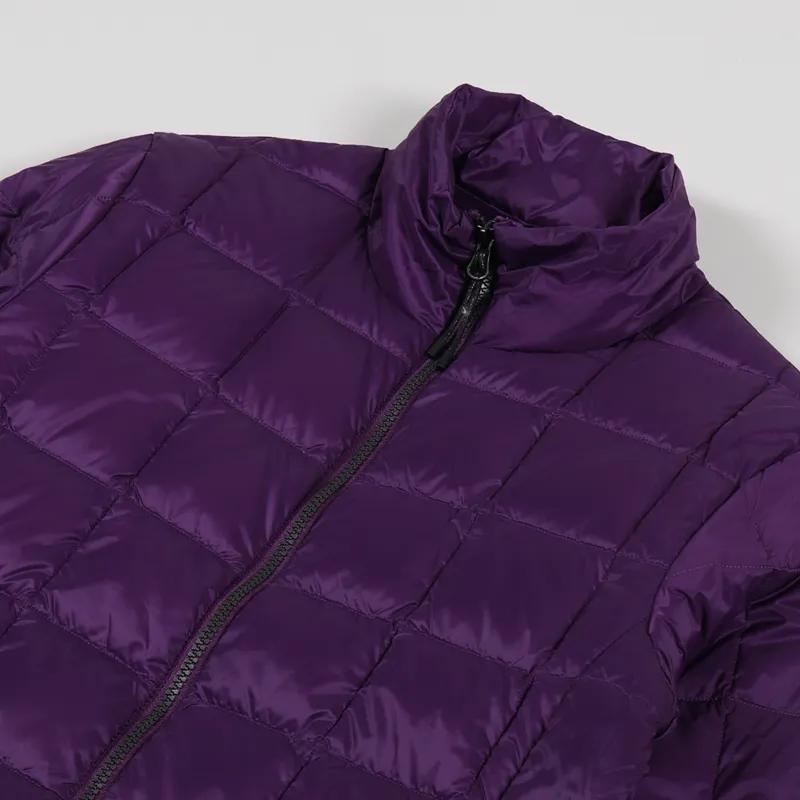 Taion High Neck Zip Down Jacket Dark Purple-5