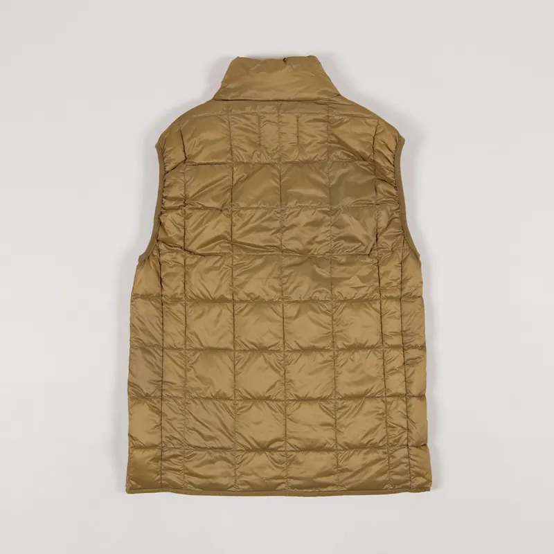 Taion High Neck Zip Down Inner Down Vest Beige-2