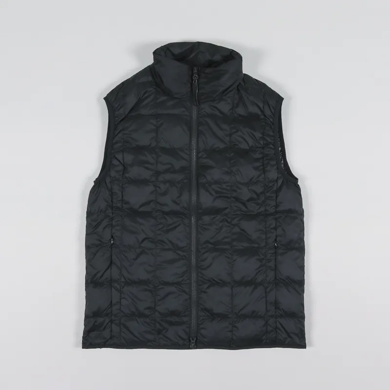 Taion High Neck Zip Liner Down Vest Black
