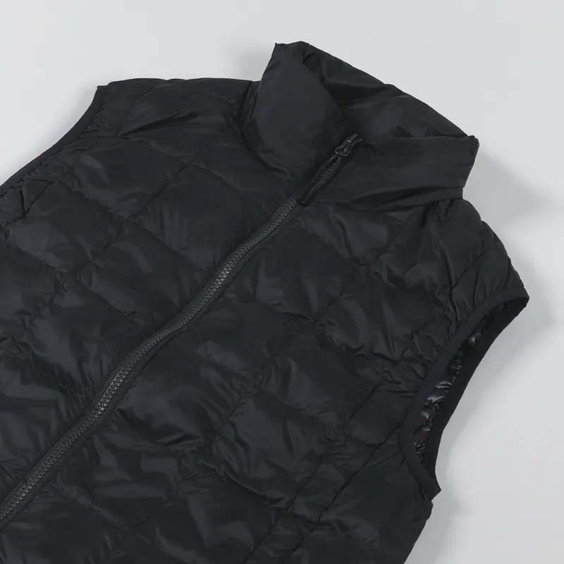 Taion High Neck Zip Liner Down Vest Black-4