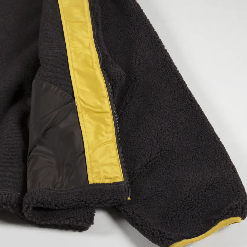 Taikan High Pile Fleece Jacket Brown Yellow-4