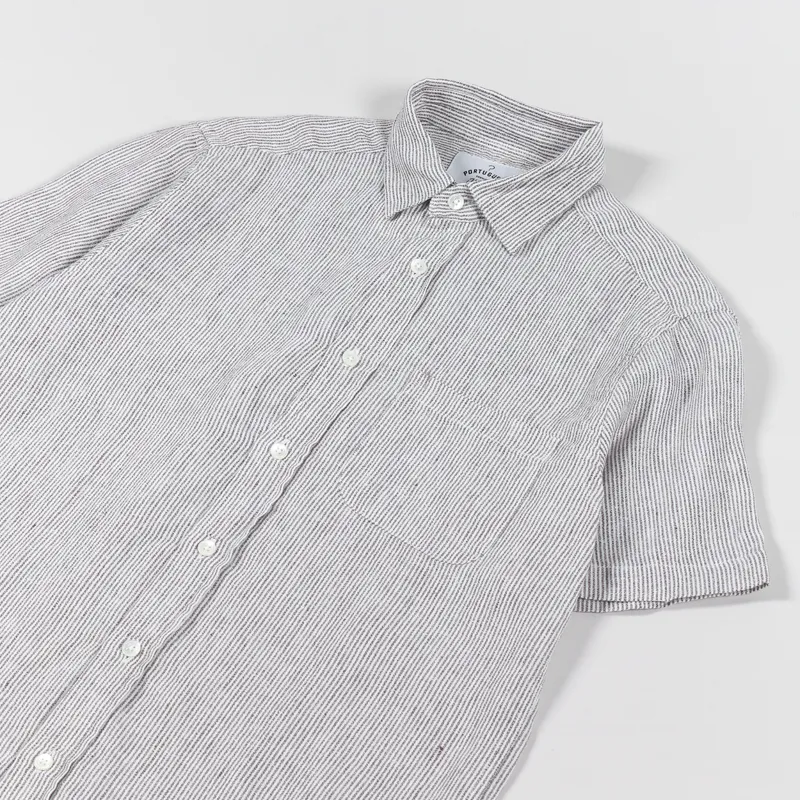 Portuguese Flannel Highline Shirt Brown Stripe-2