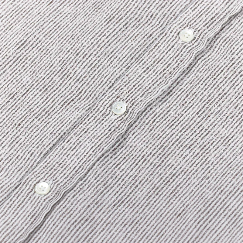 Portuguese Flannel Highline Shirt Brown Stripe-4