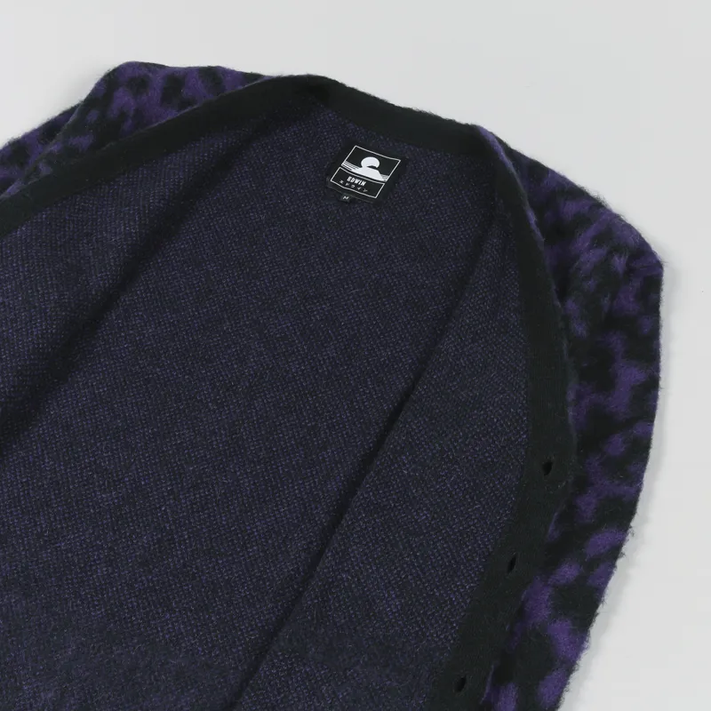 Edwin Hiji Cardigan Violet Black-5