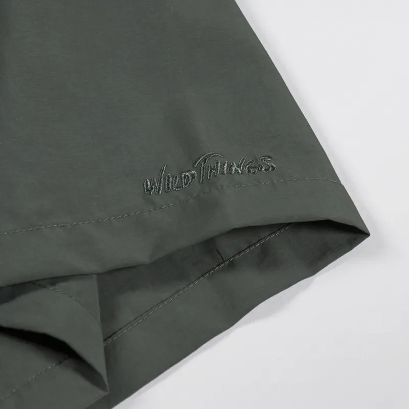 Wild Things Half Sleeve Camp Shirt Olive-4