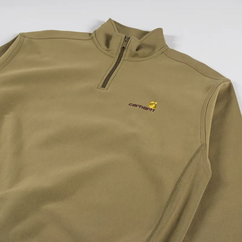 Carhartt WIP Half Zip American Script Sweat Larch-2