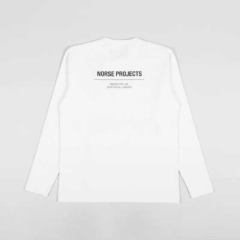 Norse Projects Holger Tab Series Long Sleeve T Shirt White
