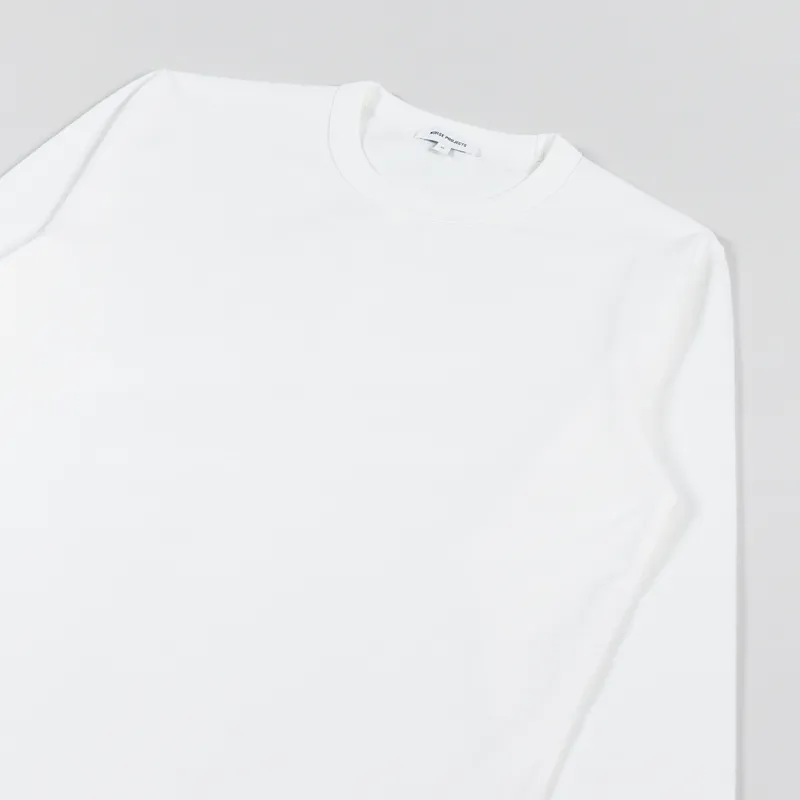 Norse Projects Holger Tab Series Long Sleeve T Shirt White-3