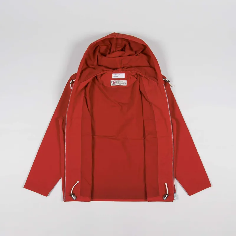 Universal Works Mens British Millerain Hangout Jacket Red Tek Wax