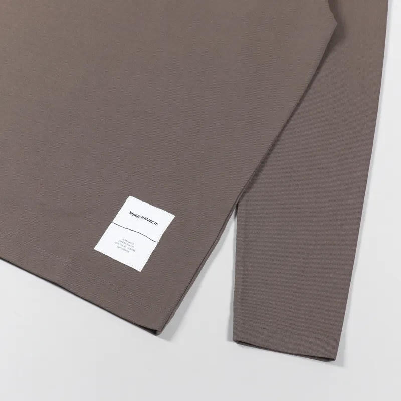 Norse Projects Holger Tab Series Long Sleeve T Shirt Taupe-2