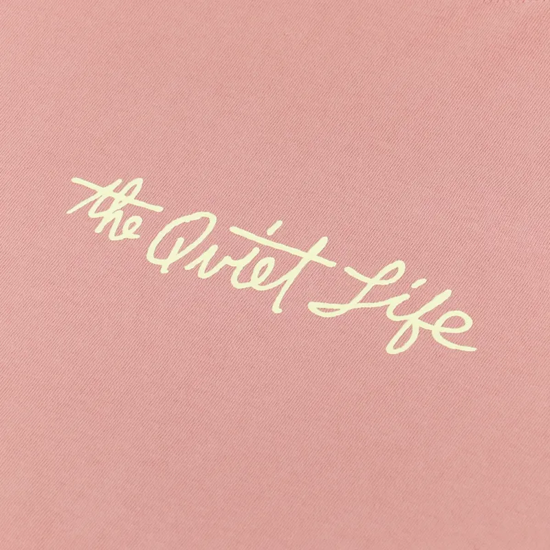 The Quiet Life Horizon Script T Shirt Coral-1