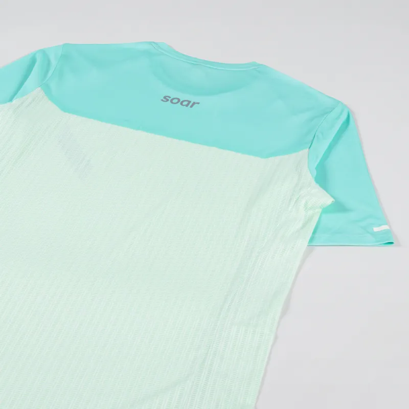 SOAR Running Hot Weather T Shirt Green-3