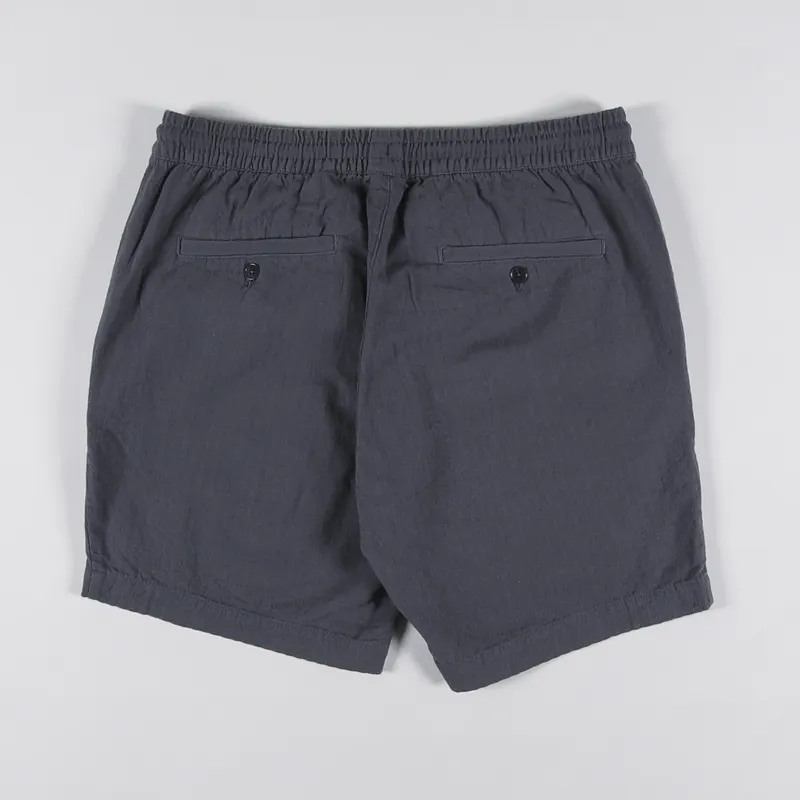 Far Afield Mens Casual Summer House Shorts Seersucker Blue Nights