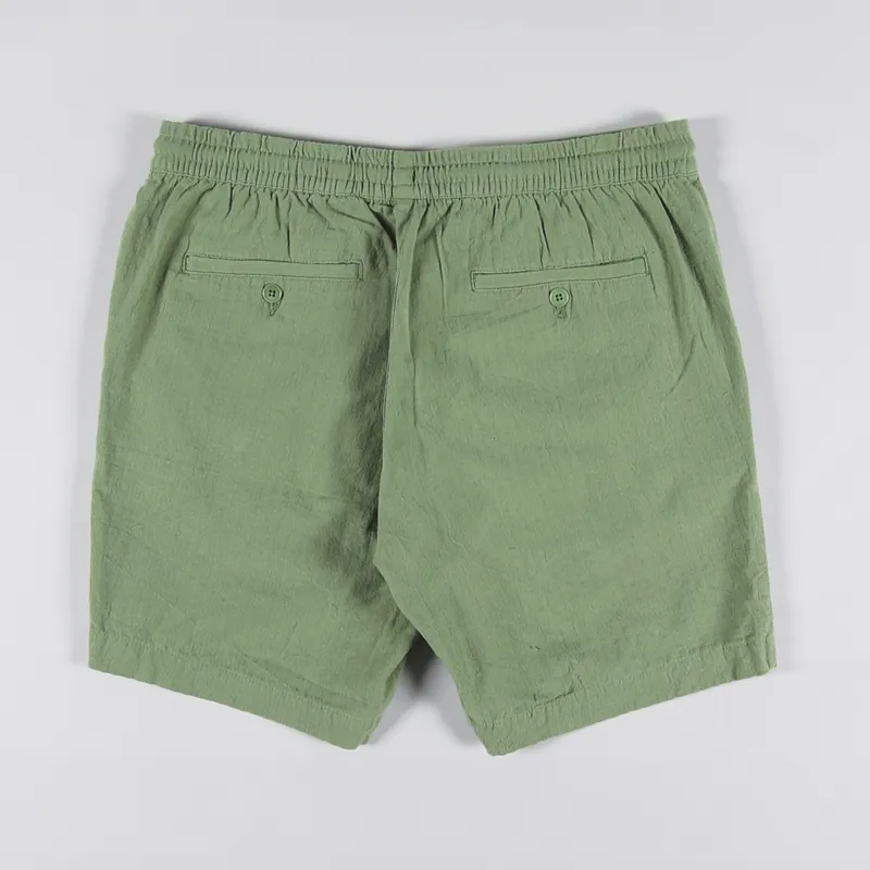 Far Afield House Shorts Seersucker Turf Green-1
