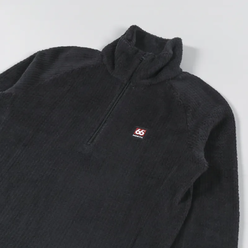 66 North Hrannar Alpha Zip Neck Fleece Black-2