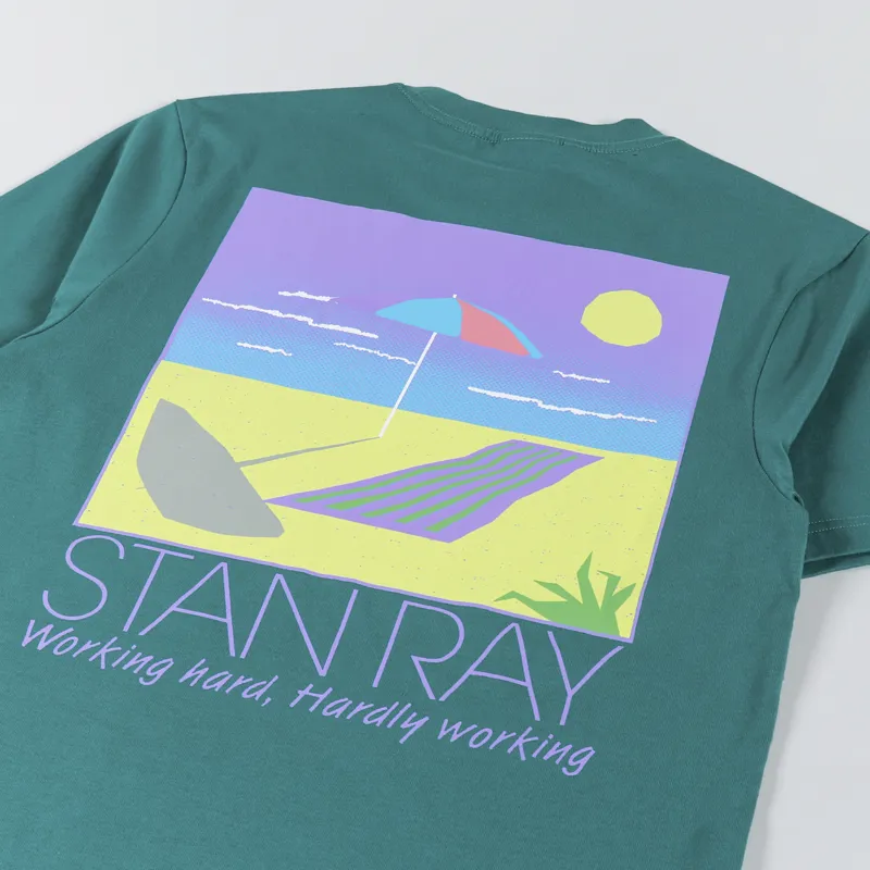 Stan Ray Hardly Working T Shirt Agave-2