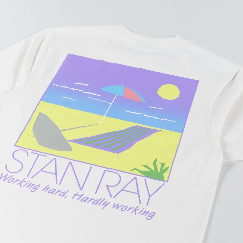 Stan Ray Hardly Working T Shirt Natural-2