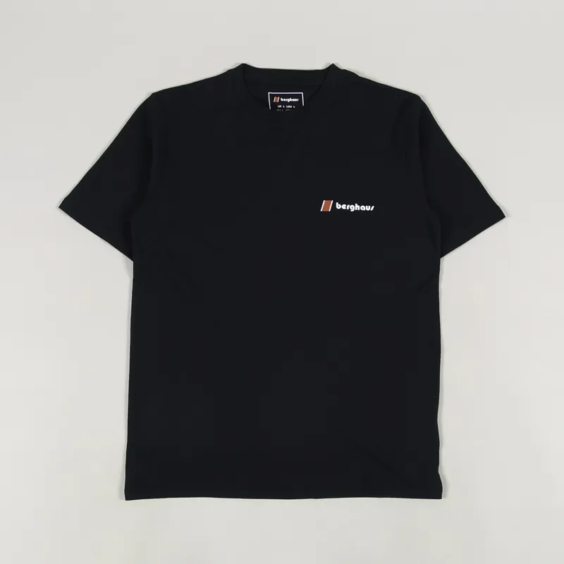 Berghaus Heritage Front And Back Logo T Shirt Black-1