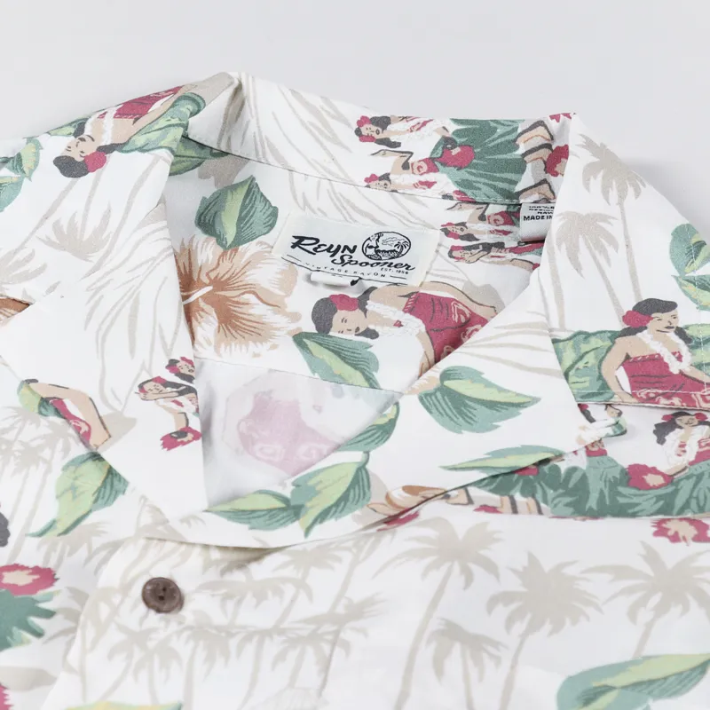 Reyn Spooner Hula Show Shirt White-4