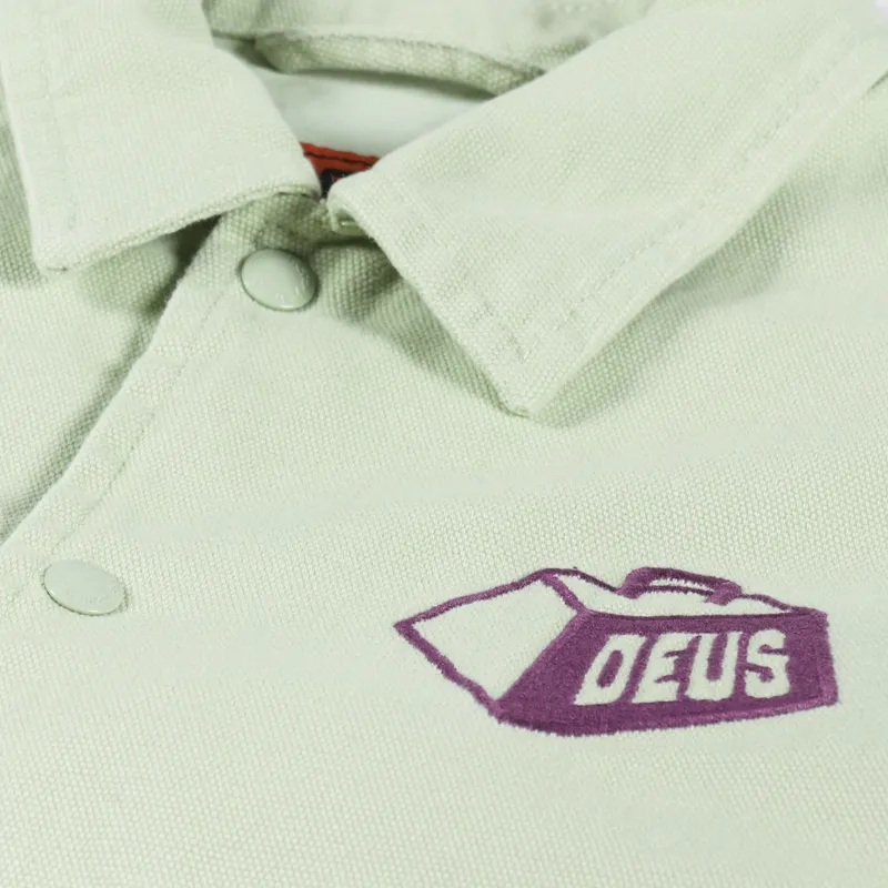 Deus Ex Machina Heavyweight Canvas Coach Jacket Spearmint-4