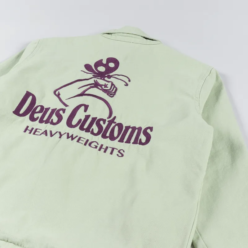 Deus Ex Machina Heavyweight Canvas Coach Jacket Spearmint-9