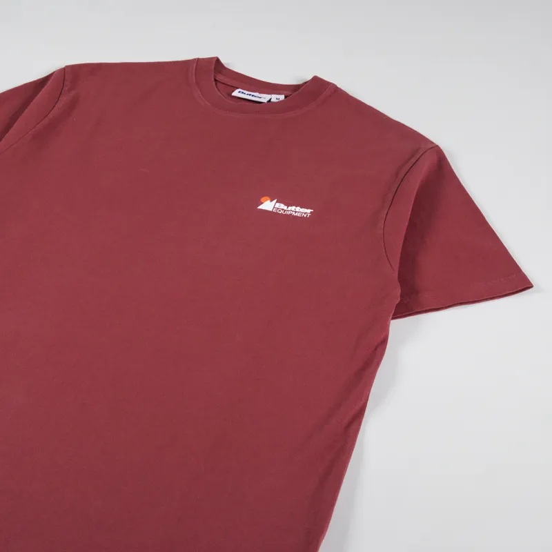 Butter Goods Heavyweight Pigment Dye T Shirt Redwood-2