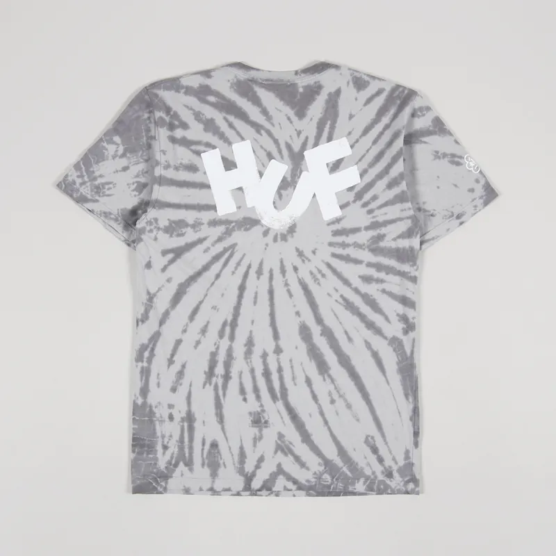Huf Haze Brush Tie Dye T Shirt Black