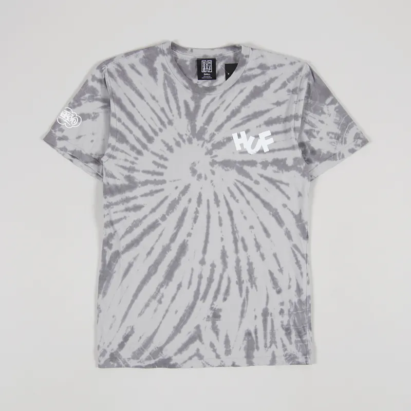 Huf Haze Brush Tie Dye T Shirt Black-1