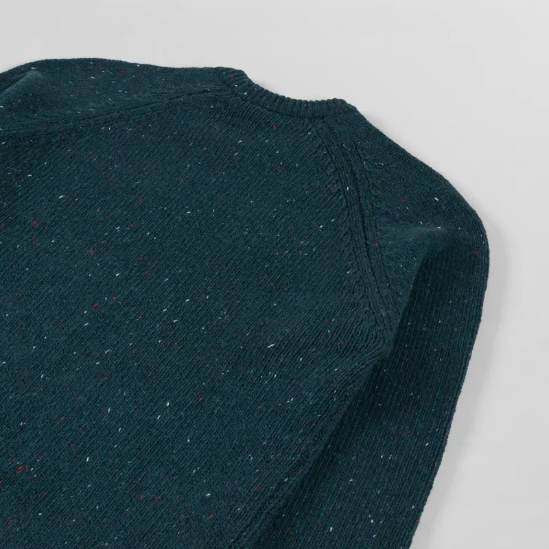 Carhartt WIP Anglistic Sweater Speckled Deep Lagoon-3