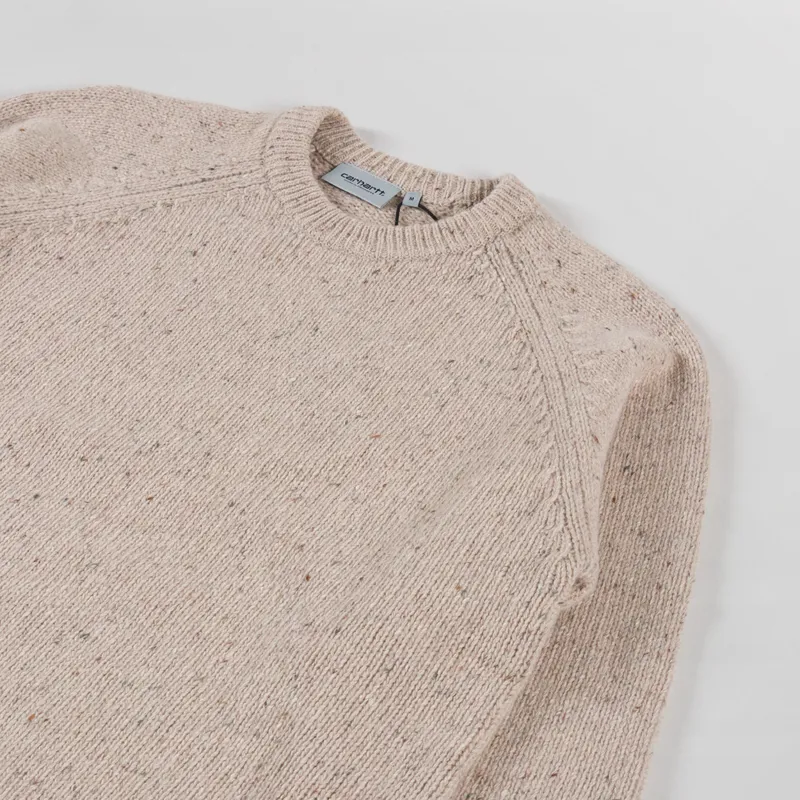 Carhartt WIP Anglistic Sweater Speckled Fleur De Sel-2