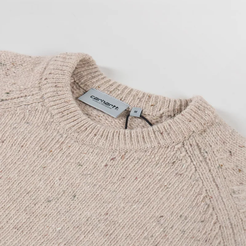 Carhartt WIP Anglistic Sweater Speckled Fleur De Sel-4