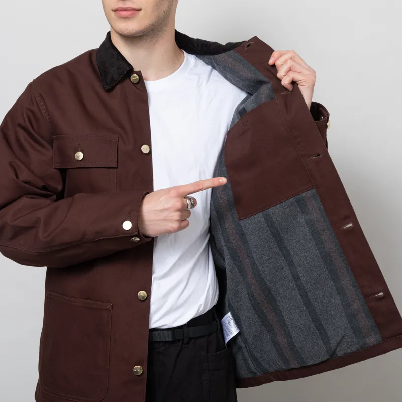 Carhartt WIP Michigan Coat Tobacco Black Rigid-6