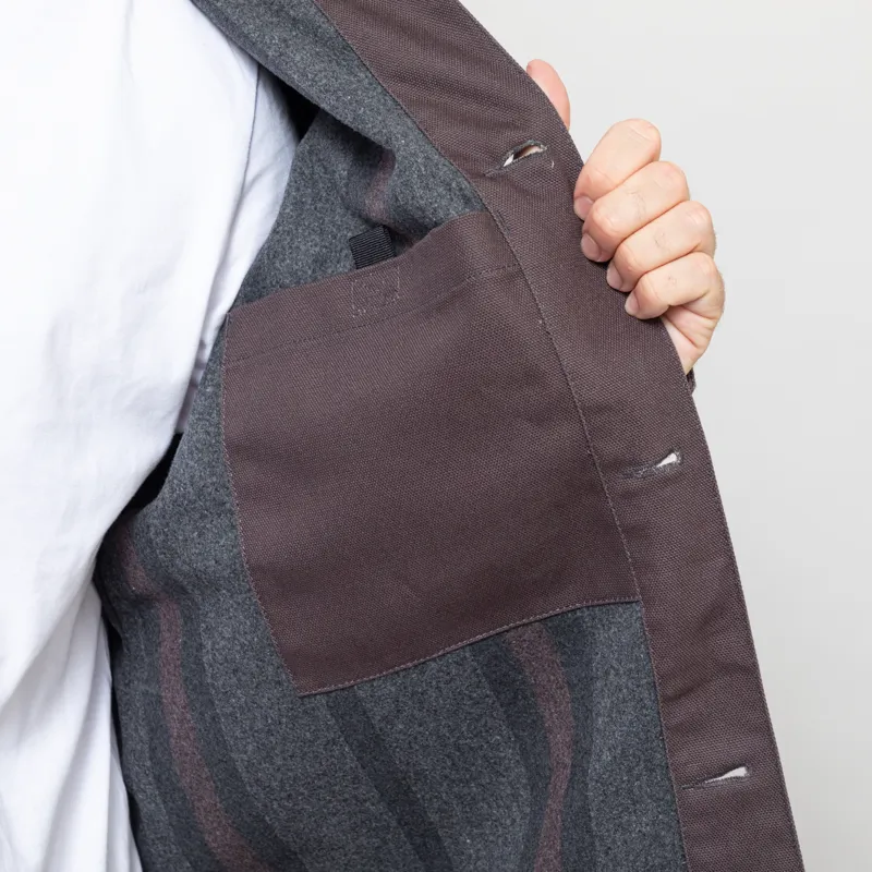 Carhartt WIP Michigan Coat Graphite Black Rigid-8