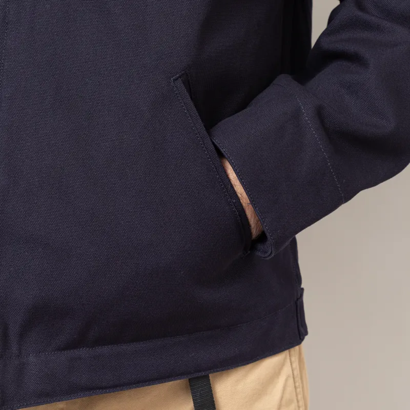 Carhartt WIP Detroit Jacket Dark Navy Black Rigid-9