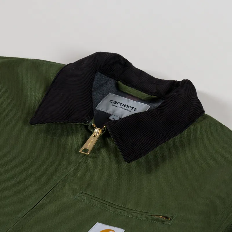 Carhartt WIP Mens Detroit Lined Jacket Tarragon Green Black