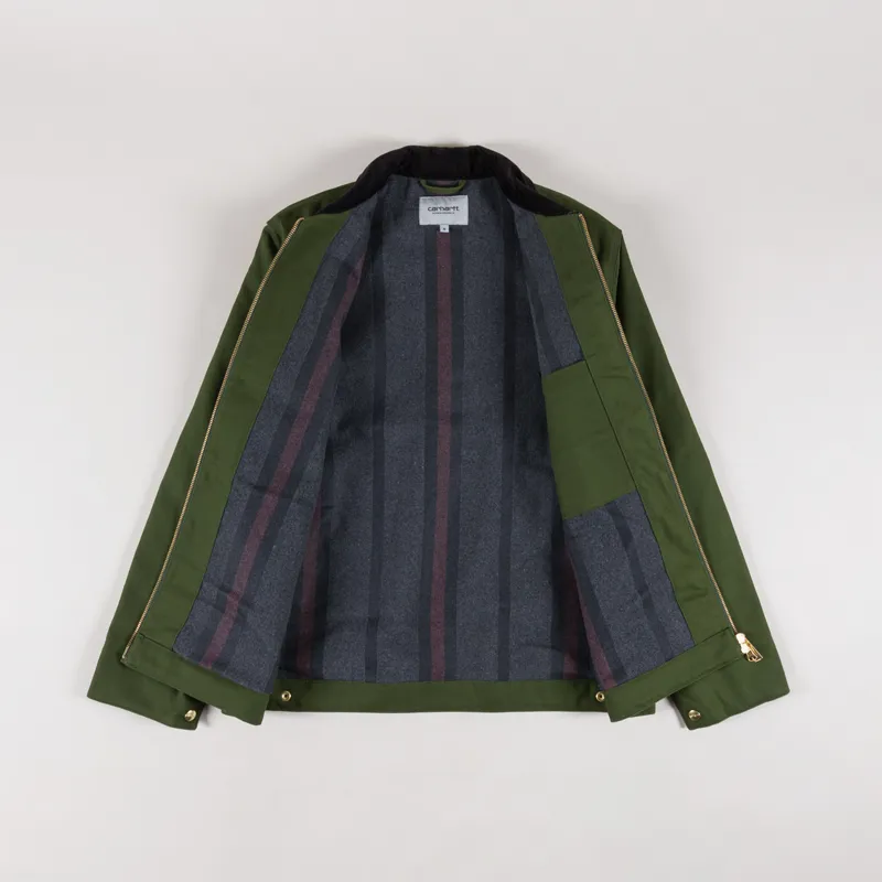 Carhartt WIP Mens Detroit Lined Jacket Tarragon Green Black