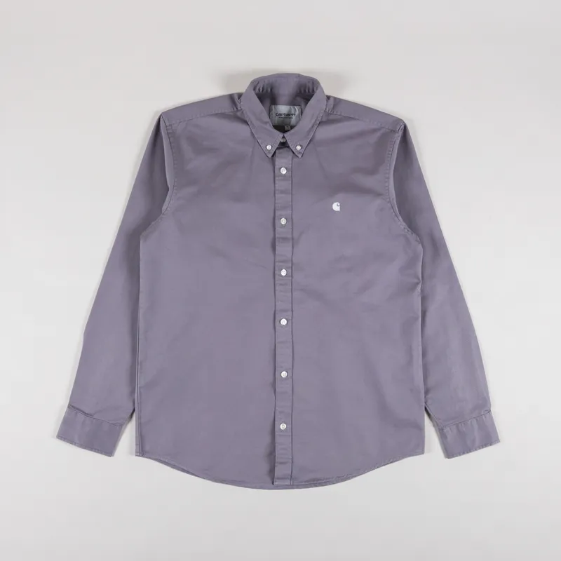 Carhartt WIP Long Sleeve Madison Shirt Yosemite White