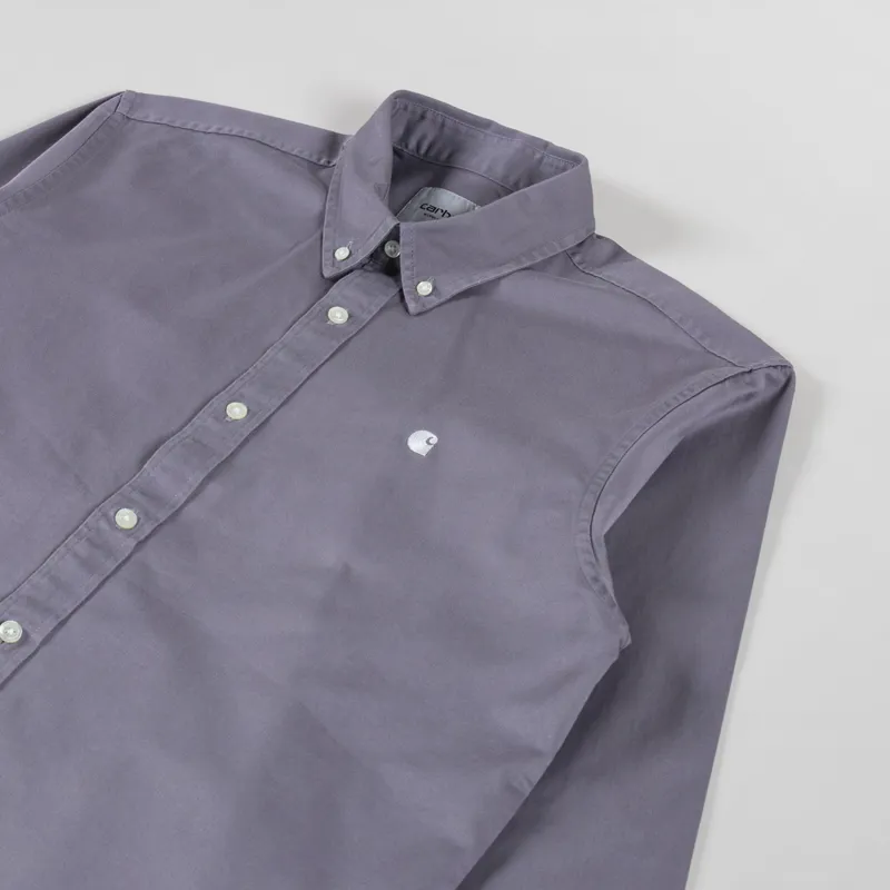 Carhartt WIP Long Sleeve Madison Shirt Yosemite White-2