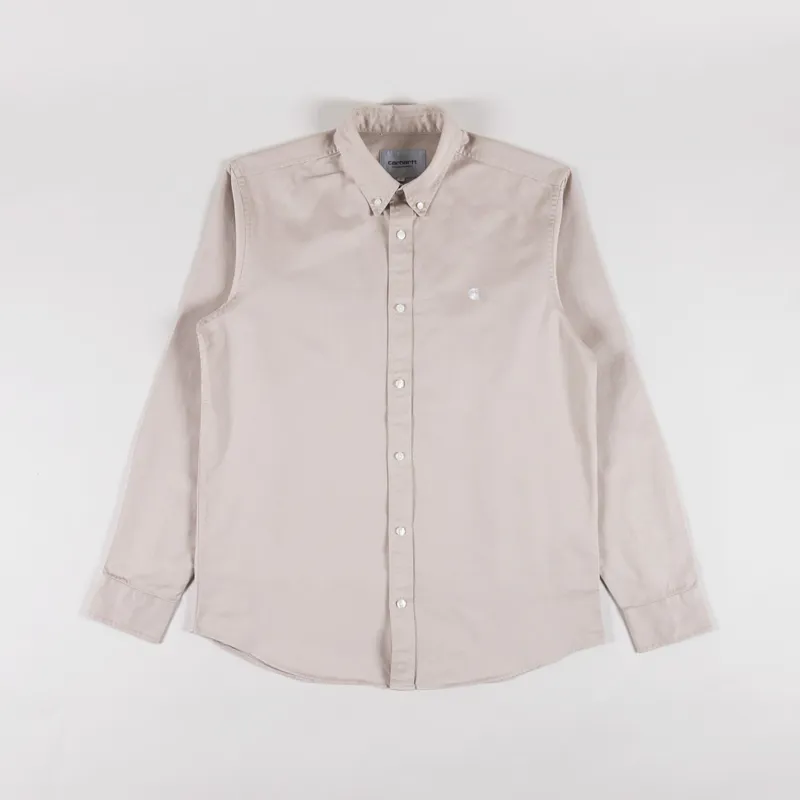 Carhartt WIP Long Sleeve Madison Shirt Fleur De Sel Wax