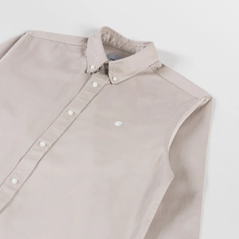 Carhartt WIP Long Sleeve Madison Shirt Fleur De Sel Wax-2
