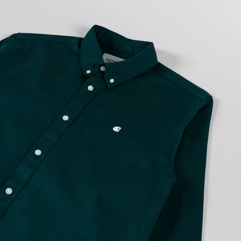 Carhartt WIP Long Sleeve Madison Shirt Dark Fir Wax-2